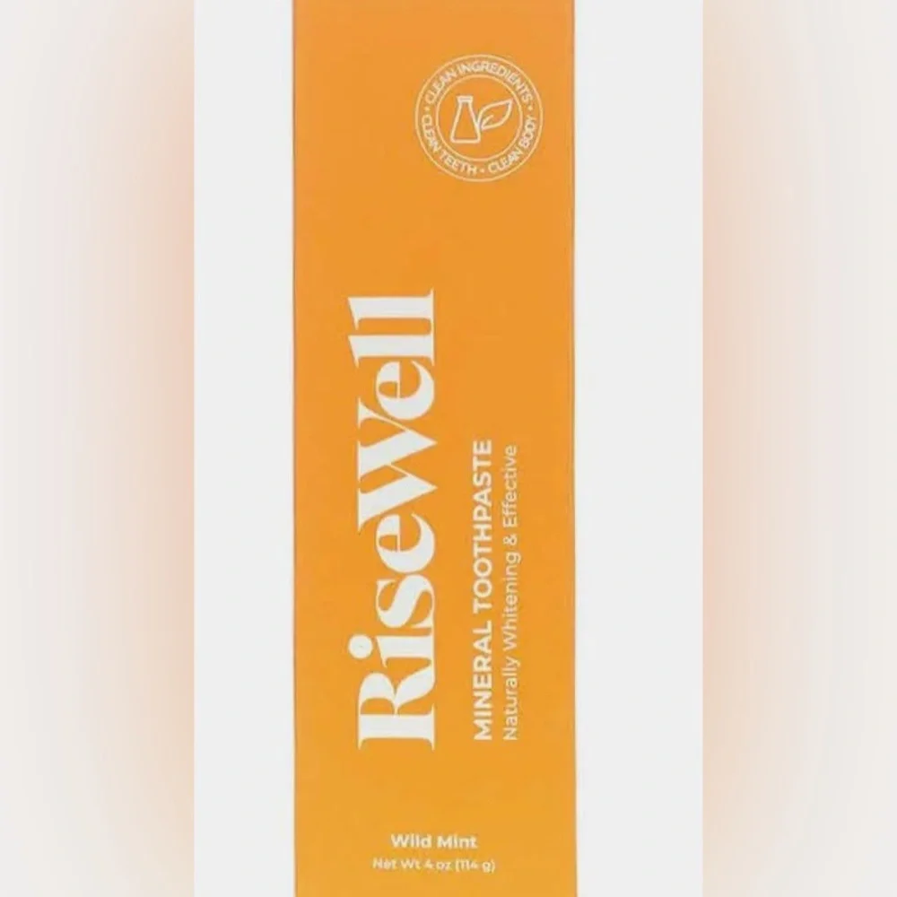 NEW IN BOX RiseWell Wild Mint 4.0 oz Vegan Mineral Toothpaste restores enamel!! - Picture 2 of 4